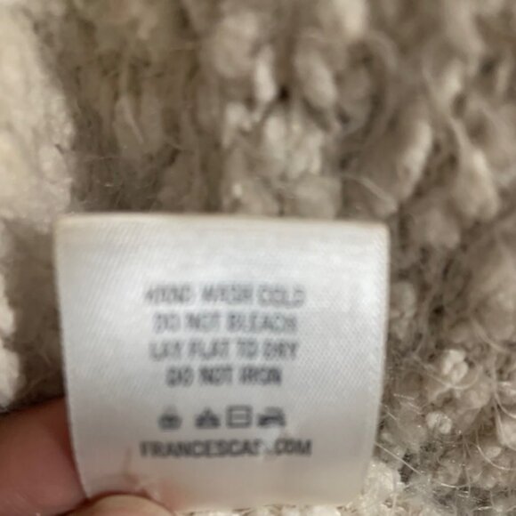 Off White Sherpa Open Front Oversized Cozy Comfy Women's Duster - Size S - Picture 4 of 8